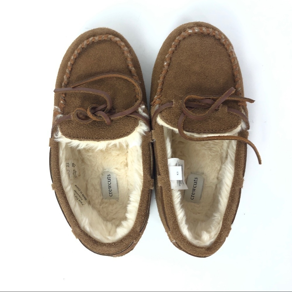 Crewcuts brown moccasin slippers K3 - Picture 5 of 9